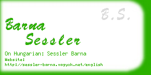 barna sessler business card